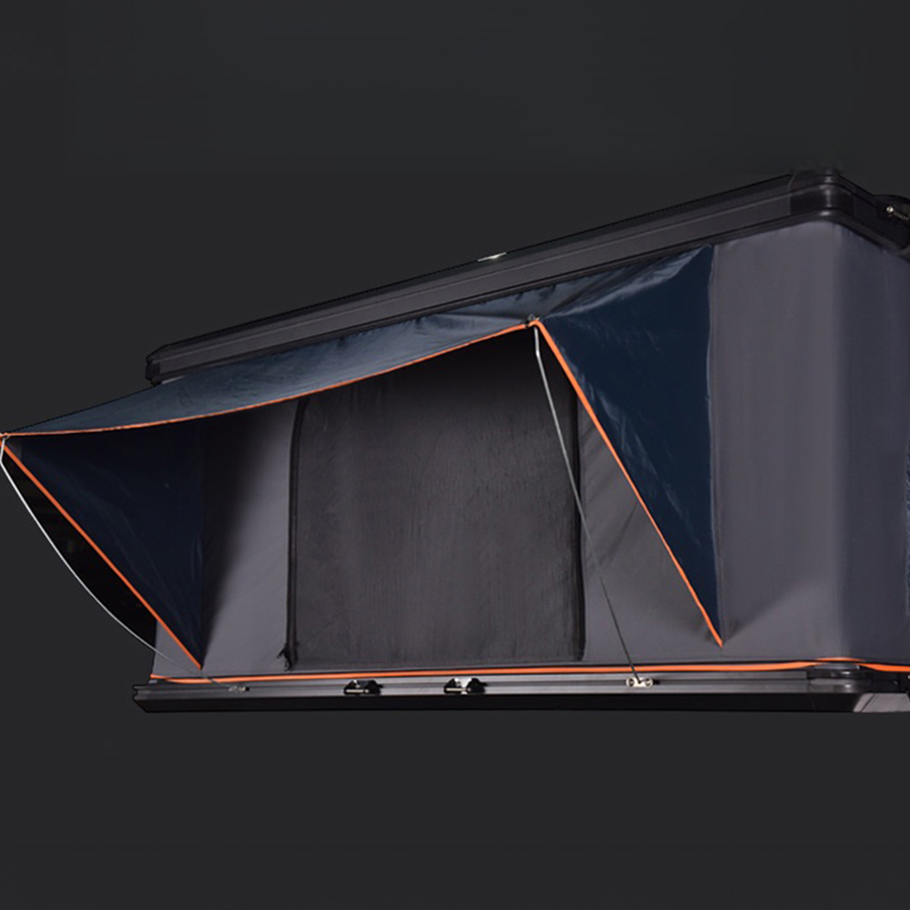 Living and Home Blue Hard Shell Car Roof Tent with Retractable Ladder and Canopy 210 x 132cm Image 4