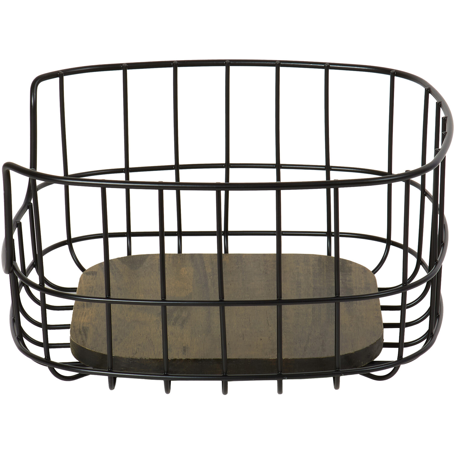 Malmo Stackable Wood Basket - Black Image 4