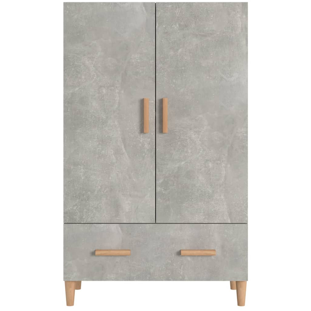 vidaXL 2 Door Single Drawer Concrete Grey Highboard Image 3