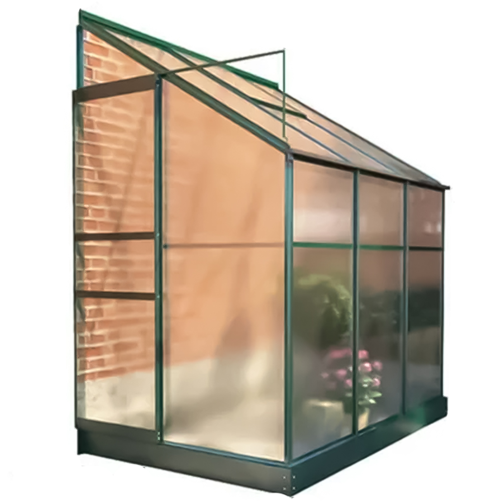 StoreMore 4 x 6ft Polycarbonate Lean To Greenhouse Image 1