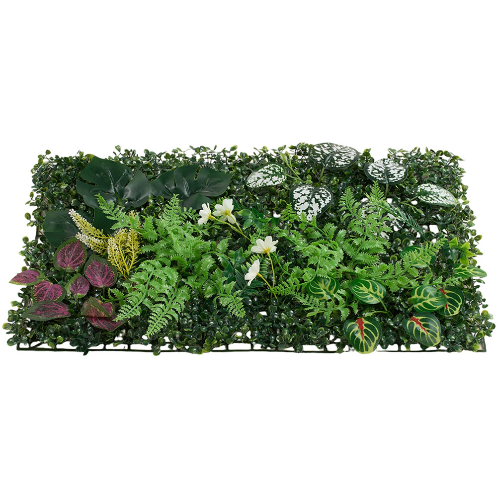 Living and Home Green Mixed Artificial Foliage Wall Panel 40 x 60cm Image 3