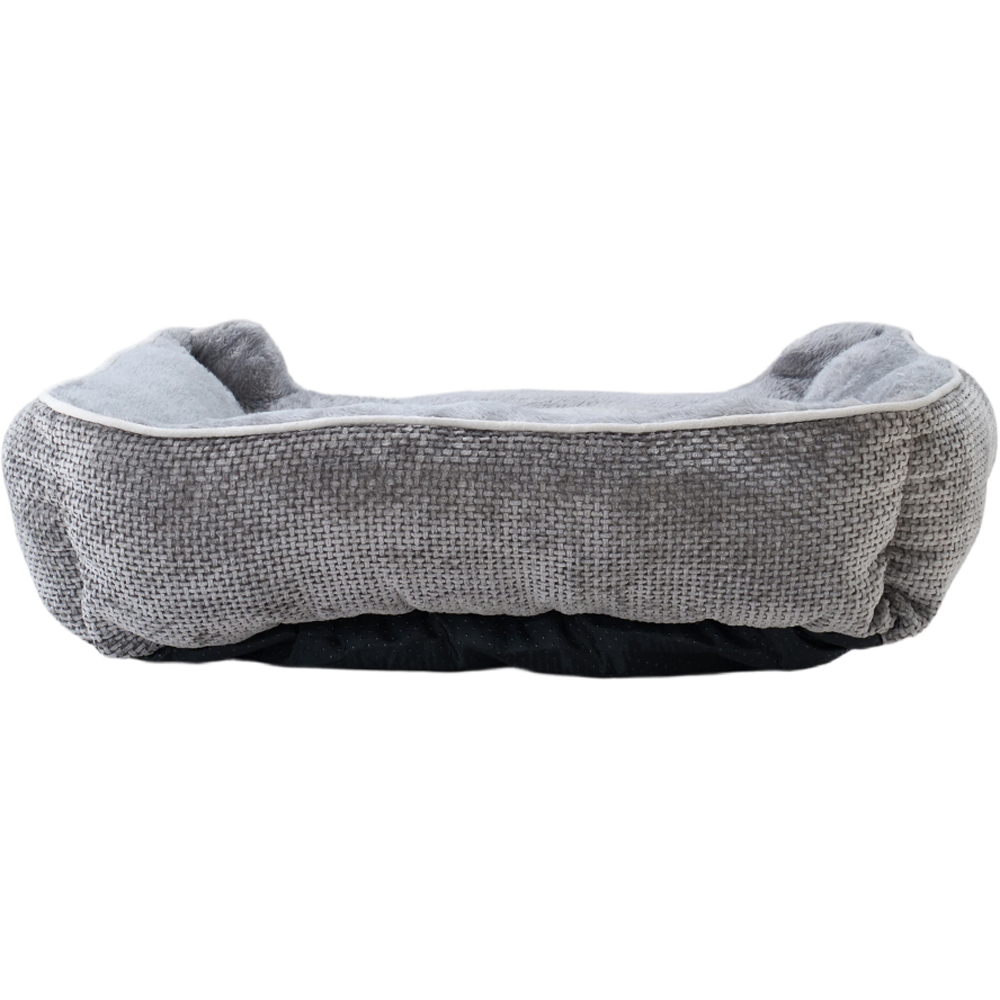H&O Direct 50cm Grey Ultra Soft Chenille Dog Bed Image 3