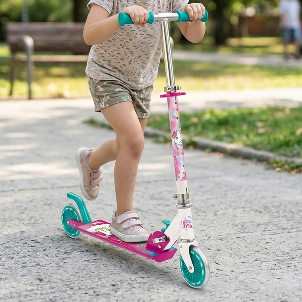 Mondo Kids Unicorn 2 Wheel Foldable Scooter with Adjustable Handlebar Image 2