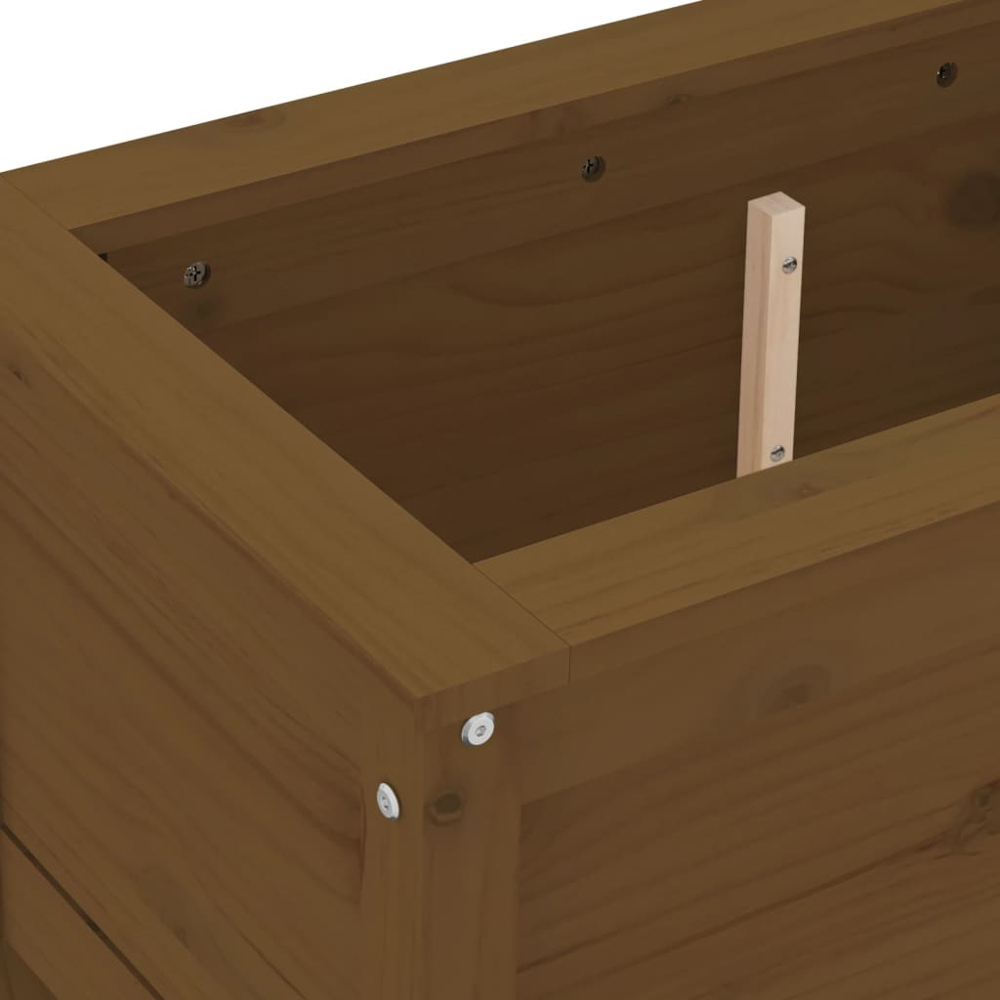vidaXL Honey Brown Solid Pine Wood Garden Planter 82.5 x 40 x 39cm Image 6