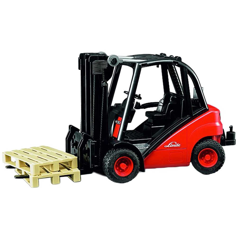 Bruder Kids Linde H30D Forklift with 2 Pallets Playset Model Image 1