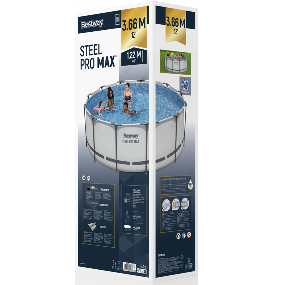 Bestway Steel Pro Frame Paddling Pool 12ft x 48 inch Image 3