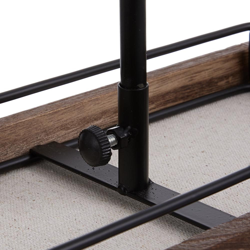 H&O Direct 3 Tier 2 Drawer Brown Retractable Jewellery Stand Image 3