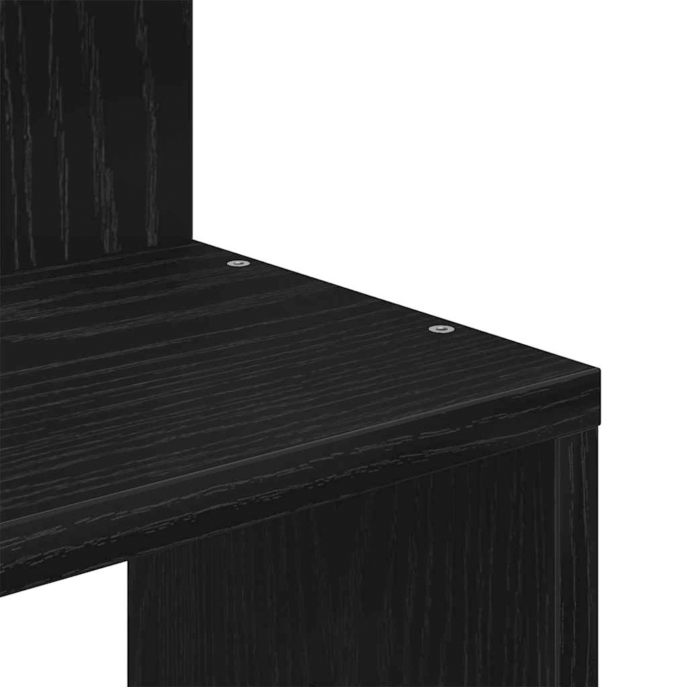 vidaXL 5 Shelf Black Floating Corner Wall Shelf Image 6