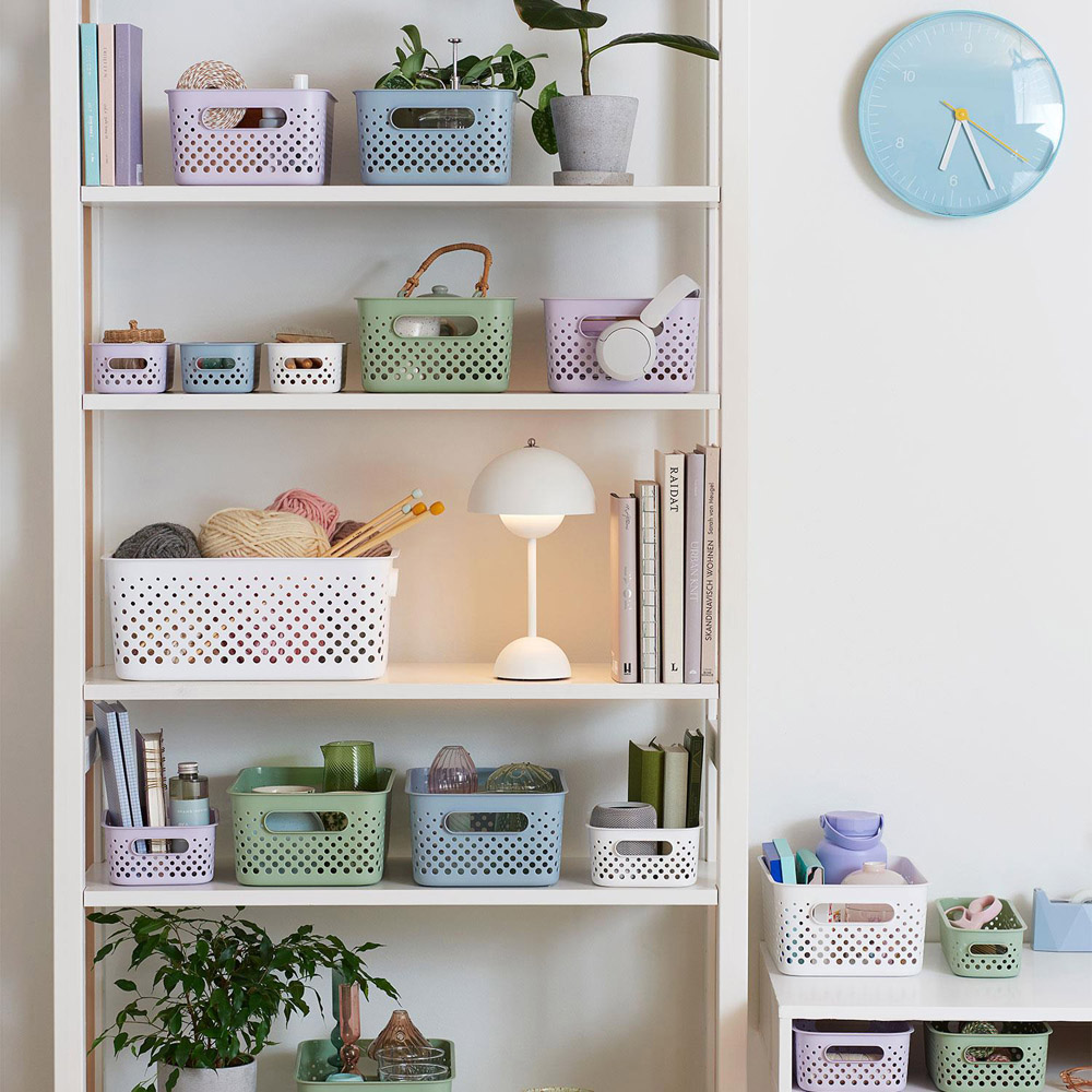 SmartStore Essence Sea Salt Large Storage Tray Basket 11.4L 3 Pack Image 2