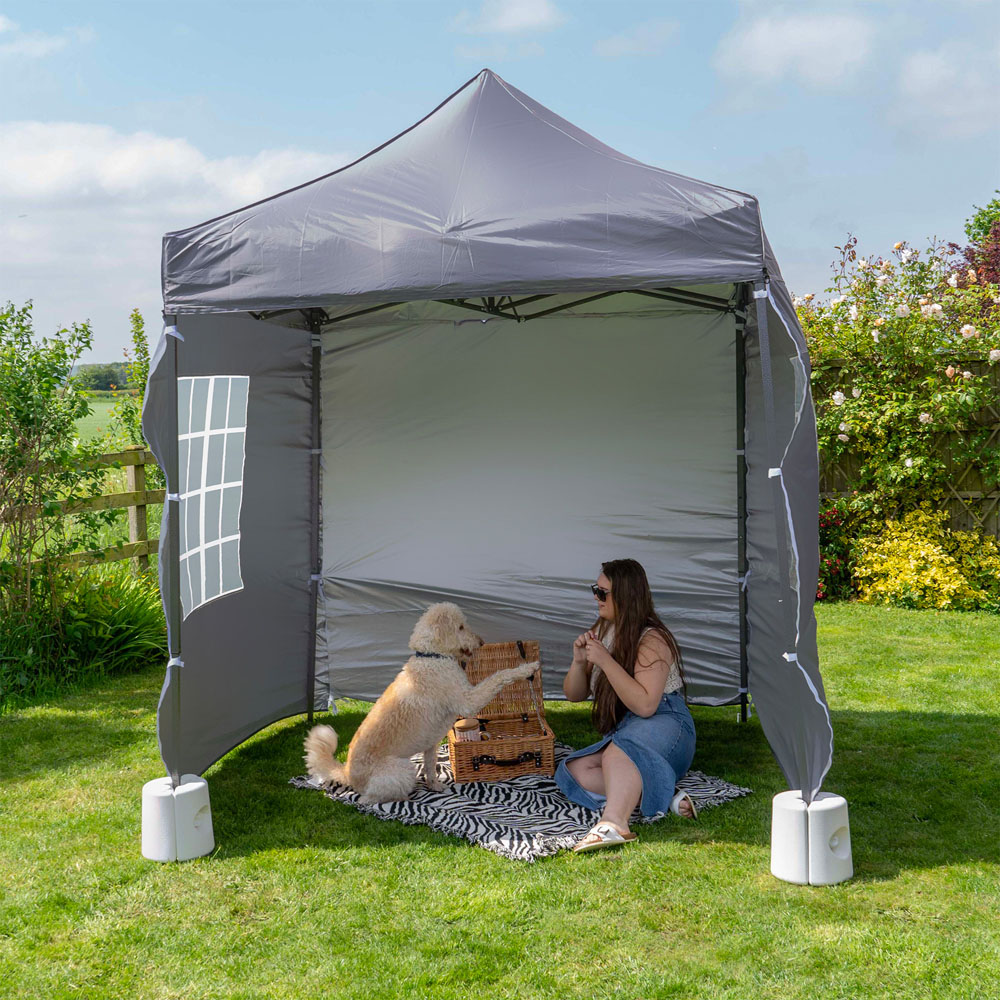Jack Stonehouse 2 x 2m Dark Grey Pop Up Gazebo Image 7