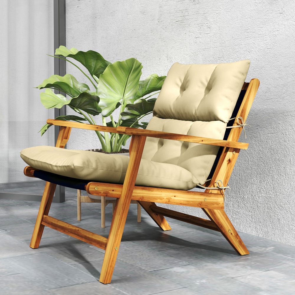 Outsunny Beige Adirondack Rocking Chair Cushion 115 x 56cm Image 2