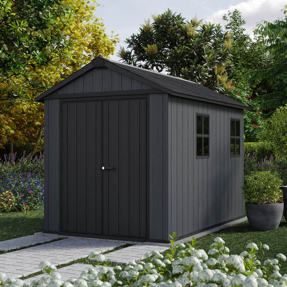 Keter Newton Plus 7.5 x 9ft Grey Steel Double Wall Shed Image 3