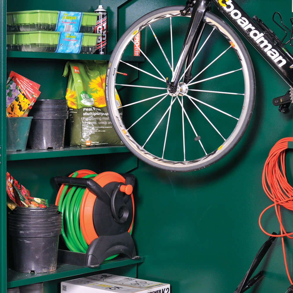 Asgard Trojan Plus 7 x 3ft Double Door Cream Bike and Garden Shed Image 5