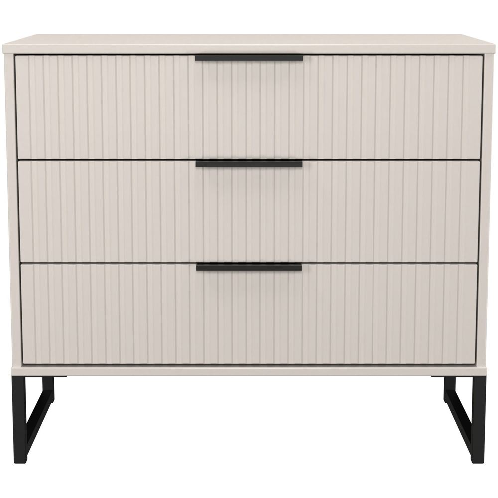 Crowndale Fluted 3 Drawer Kashmir Matt Chest of Drawers Ready Assembled Image 2