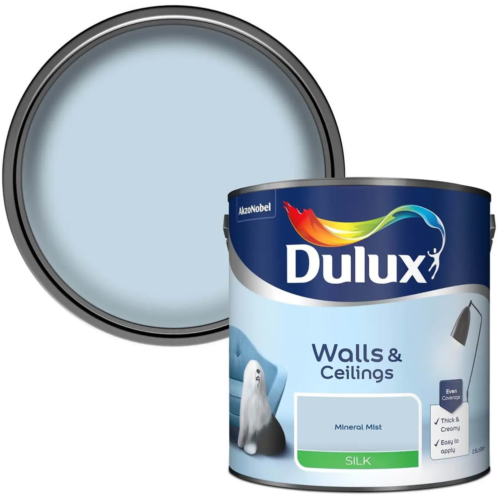 Dulux Mineral Mist Silk Emulsion Paint 2.5L Image 1