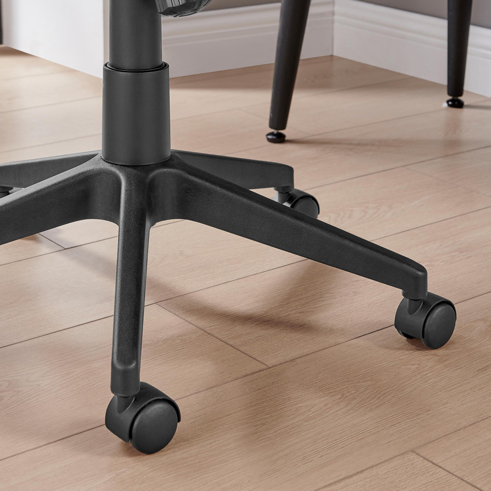 Furniturebox Trico Black Mesh and Fabric Office Chair Image 5