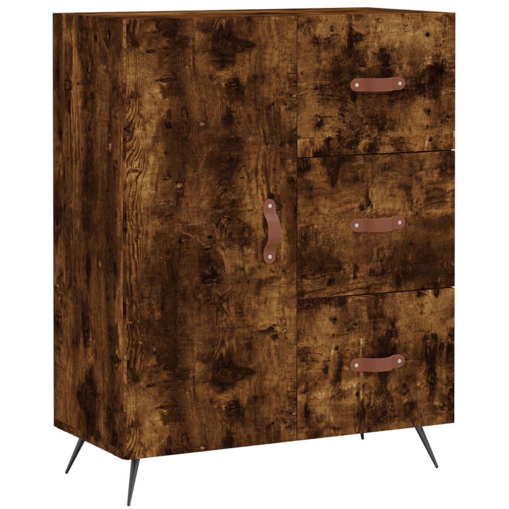 vidaXL 3 Door 3 Drawer Smoked Oak Highboard Image 7