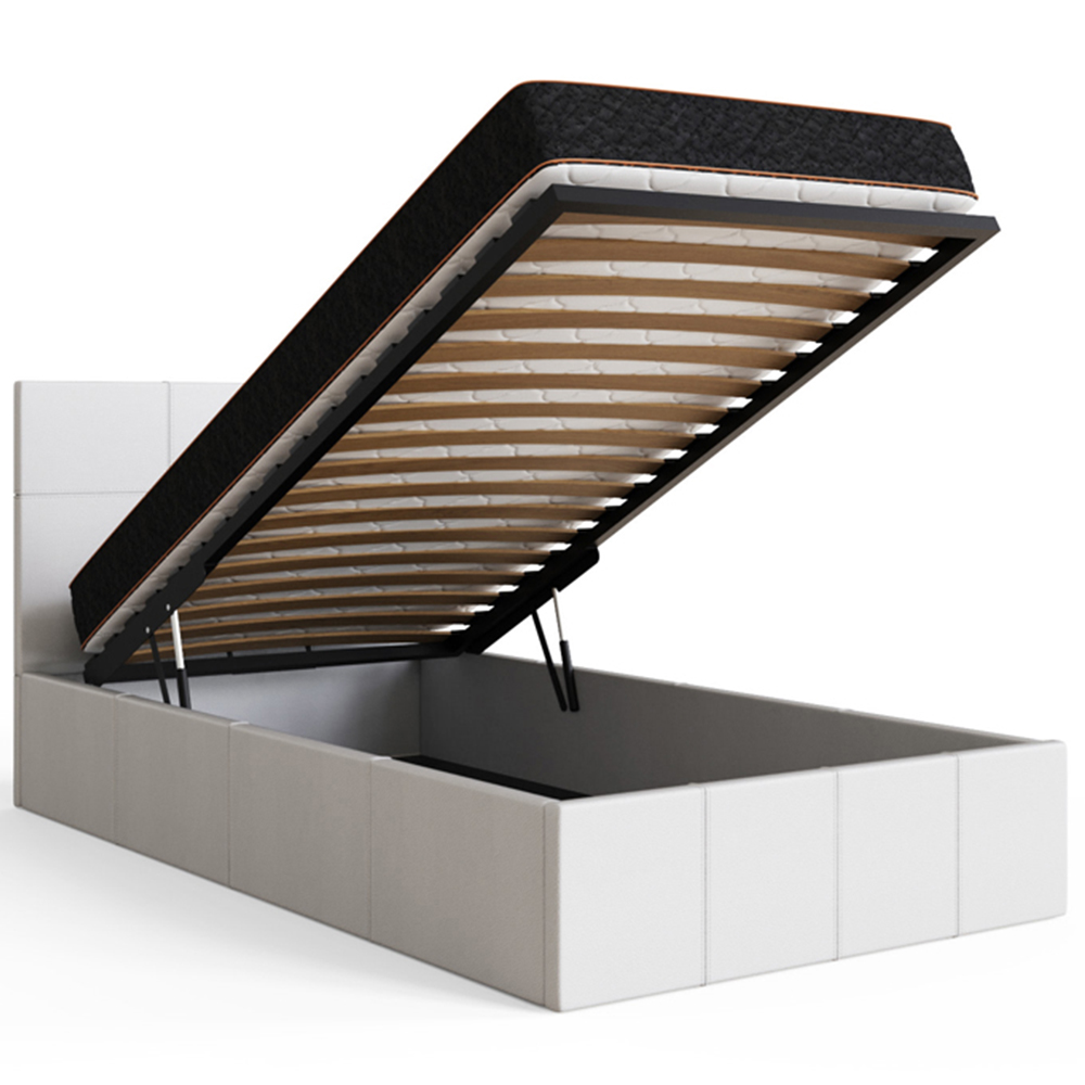 GFW Single White End Lift Ottoman Bed Image 7