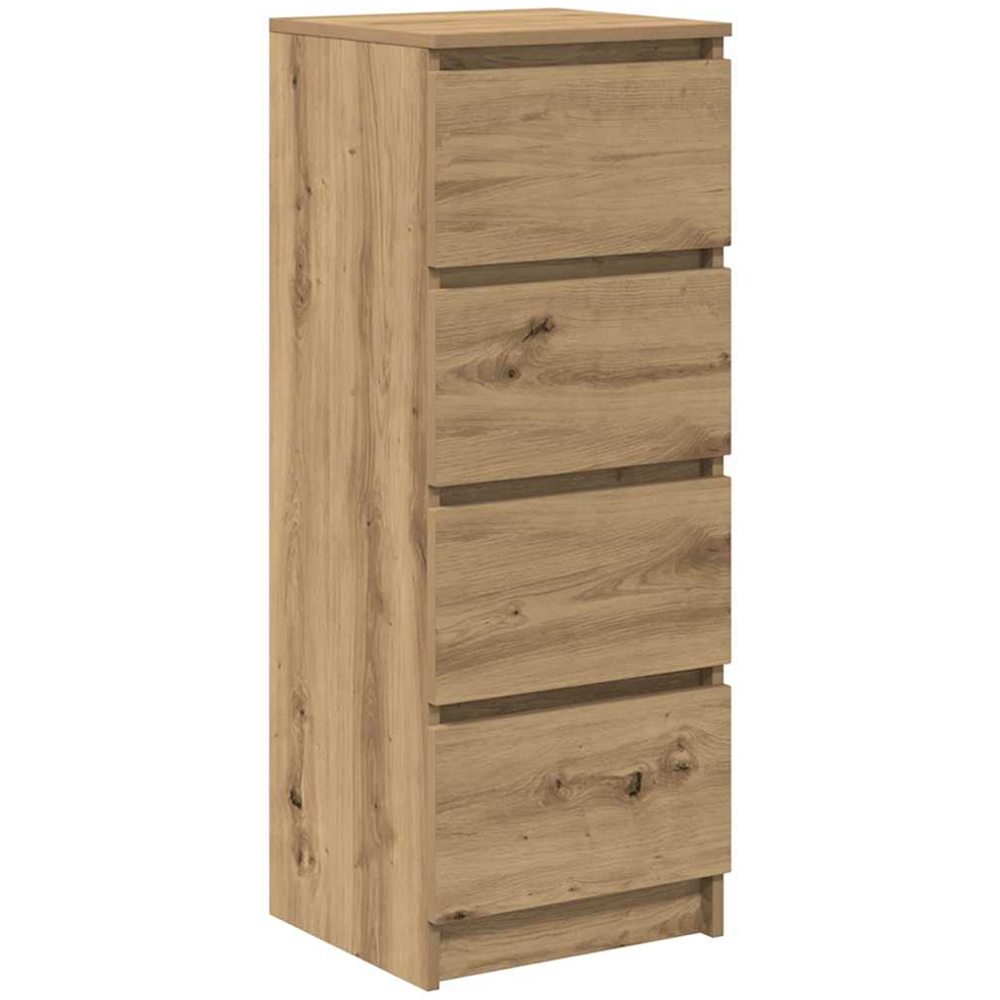 vidaXL 4 Drawer Artisan Oak Sideboard Image 2