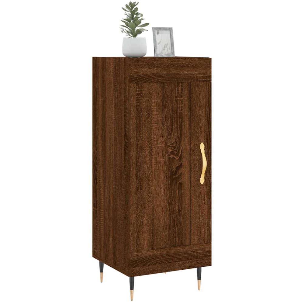 vidaXL Single Door Brown Oak Sideboard Image 3