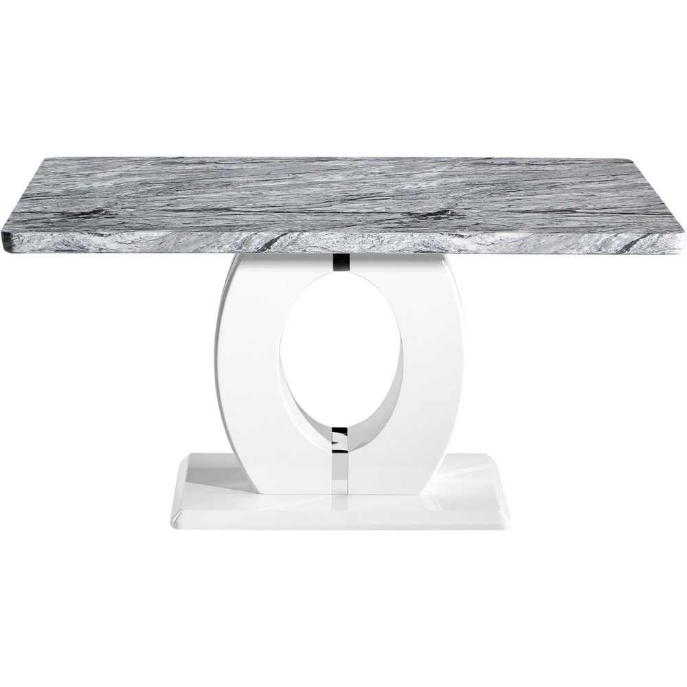 Neptune 4 Seater Medium Dining Table Marble Effect Image 4