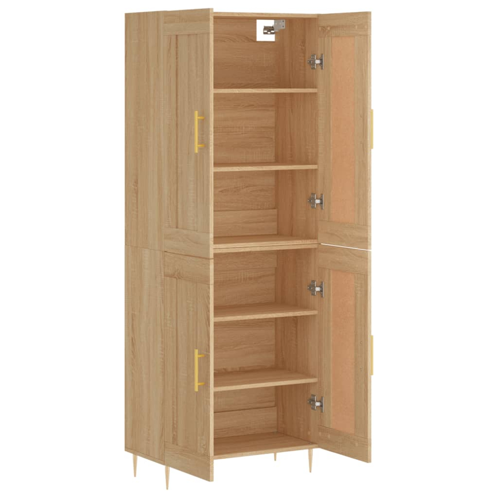 vidaXL 4 Door Sonoma Oak Highboard Image 4