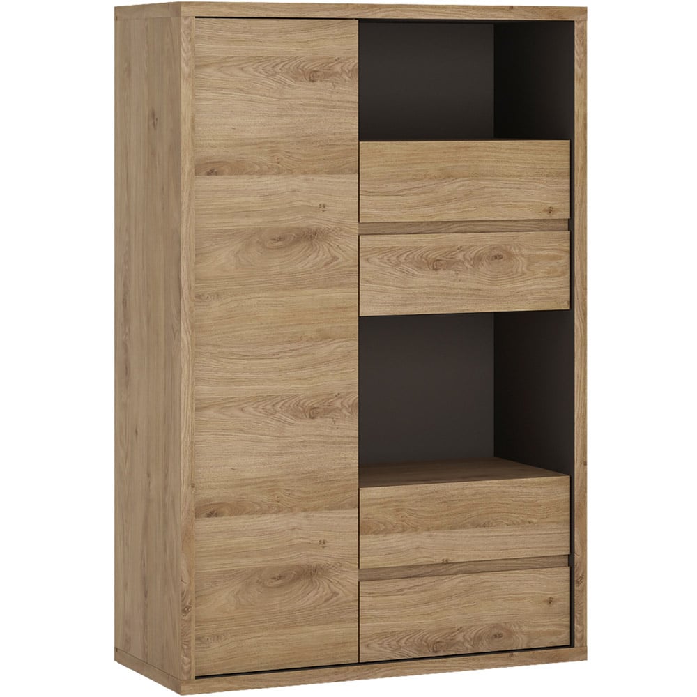 Florence Shetland Single Door 4 Drawer 2 Shelf Display Cabinet Image 2