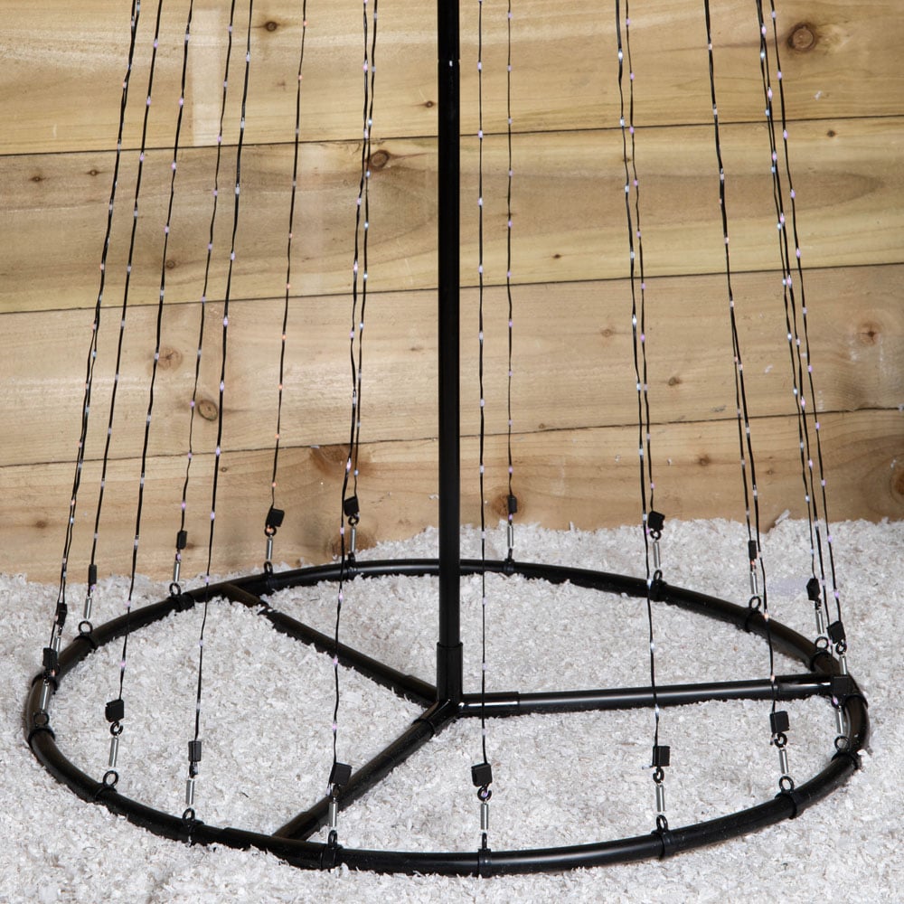 Samuel Alexander Pre-Lit Multi-Function Rainbow LED Pyramid Christmas Cone Tree 140cm Image 9