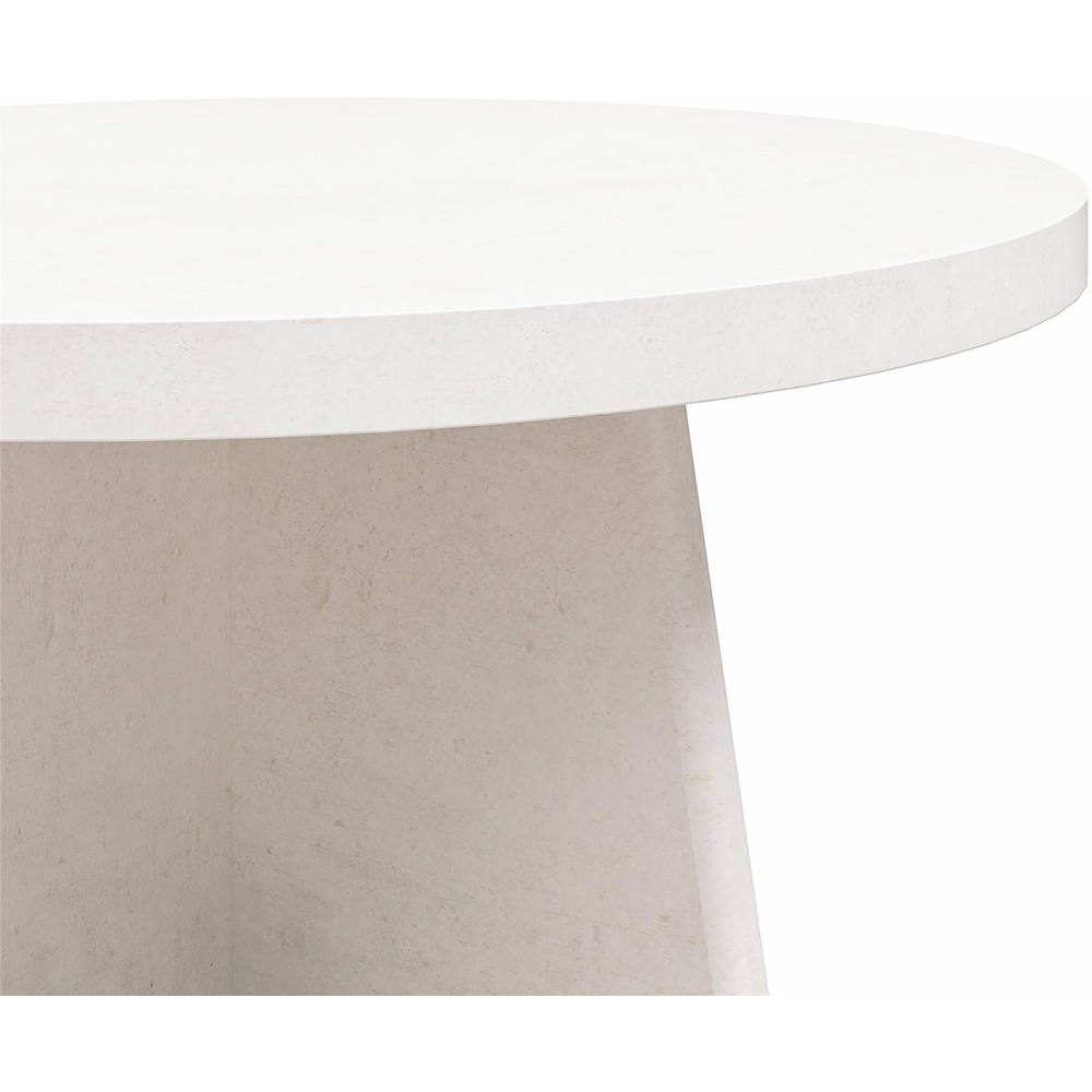 Dorel Liam White Plaster Round Coffee Table Image 4