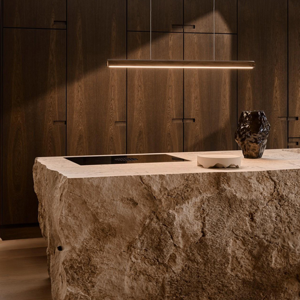 Nordlux Akeno Light Brown Slim Pendant Light Image 2