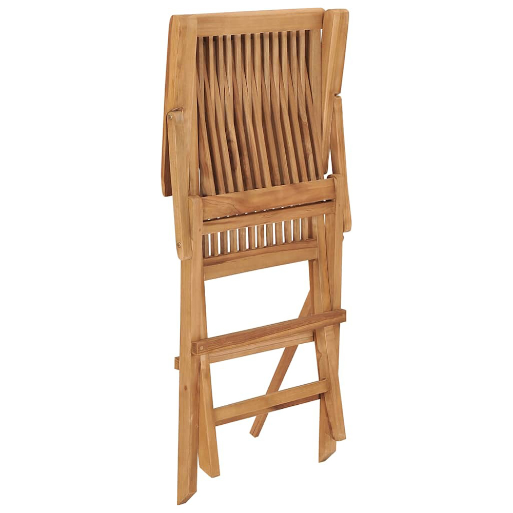 Walplus Set of 2 Teak Wood Folding Chair with Armrest Image 7