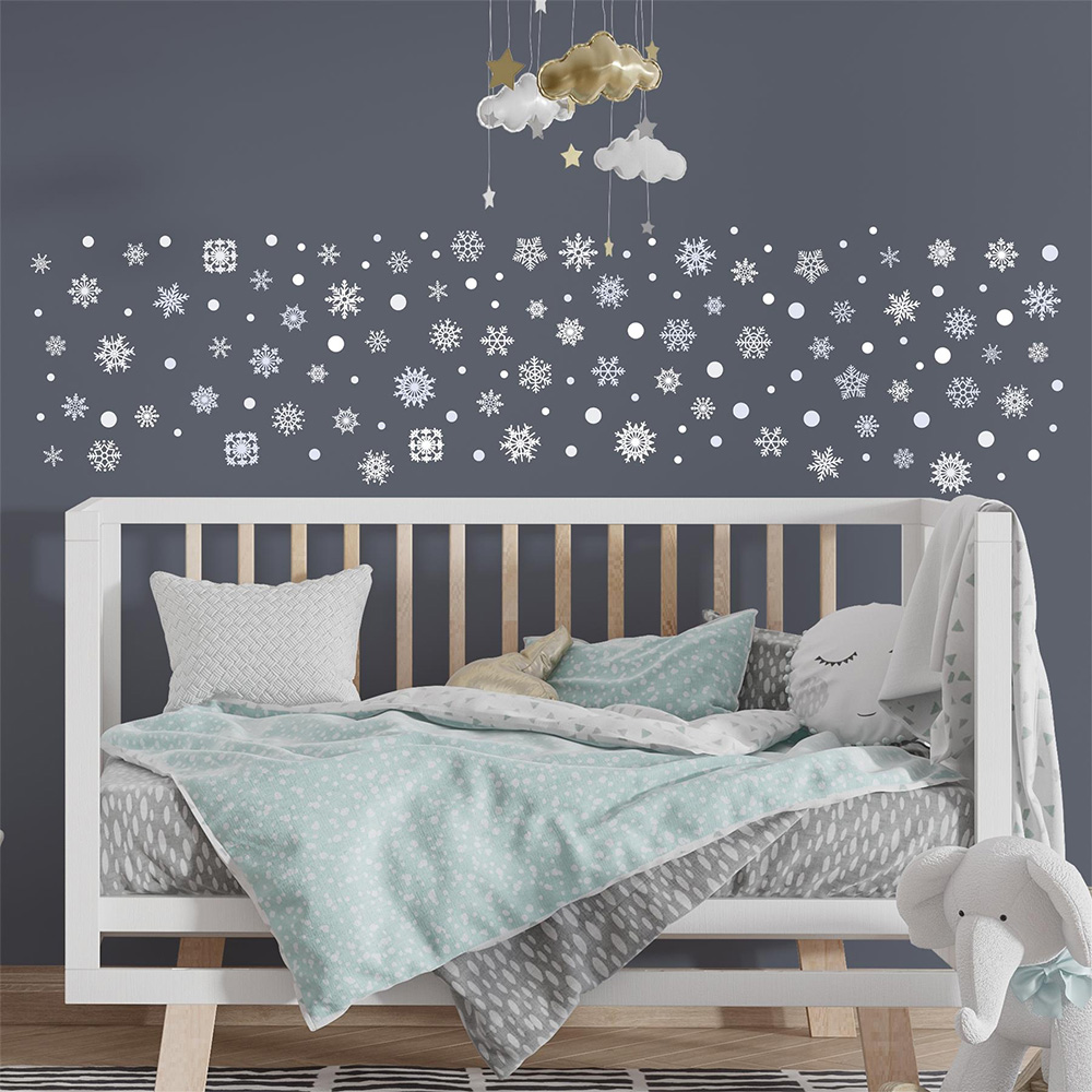 Walplus Halloween 140 Piece Delicate Lace Snowflakes Sticker Set Image 3