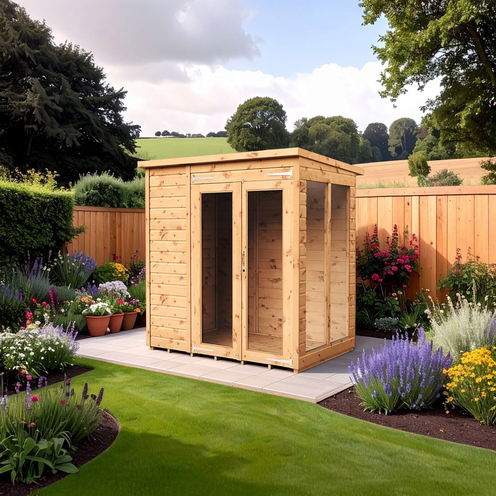 Empire Sheds 6 x 4ft Double Door Tongue and Groove Pent Summerhouse Image 2