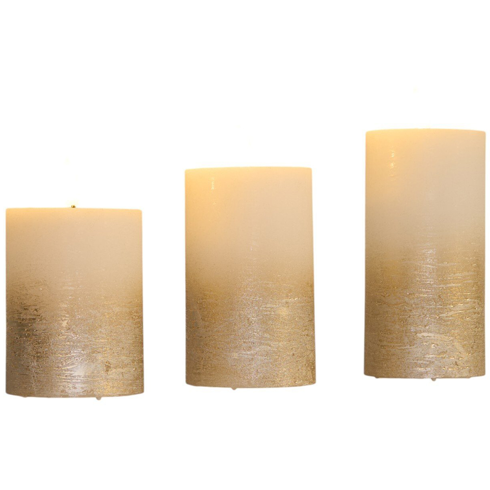 Ombre LED Candle Set Champagne Image 3