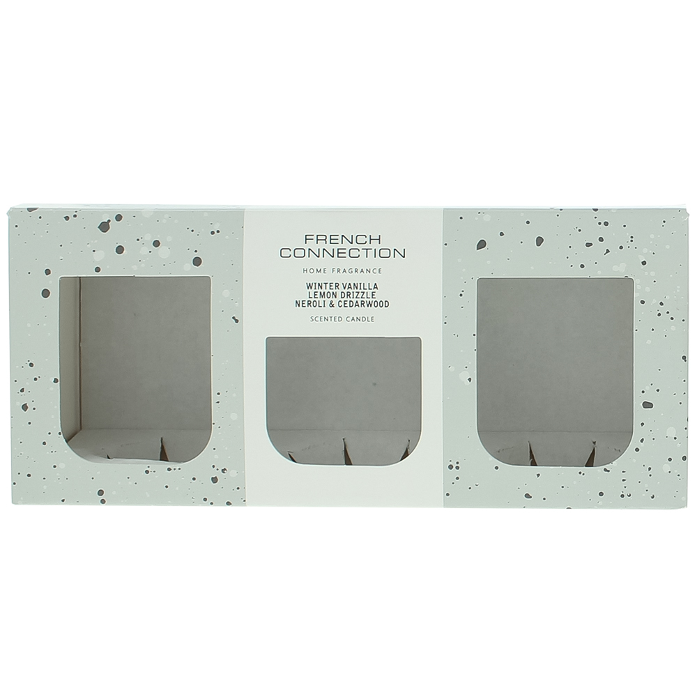 French Connection White Collection Scented Candle 3 Piece Gift Set Image 3