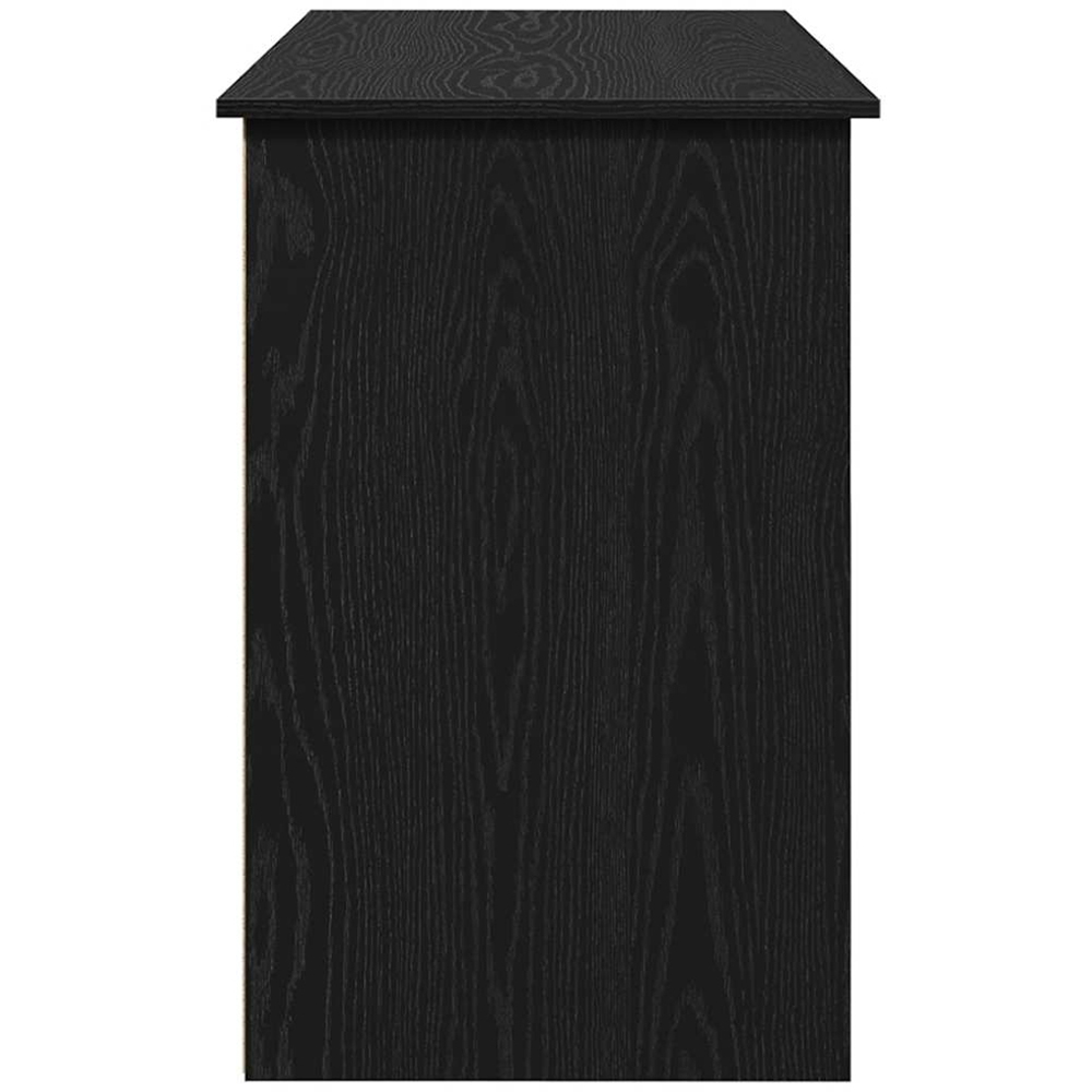 vidaXL 3 Drawer Single Shelf Computer Desk Black Image 5