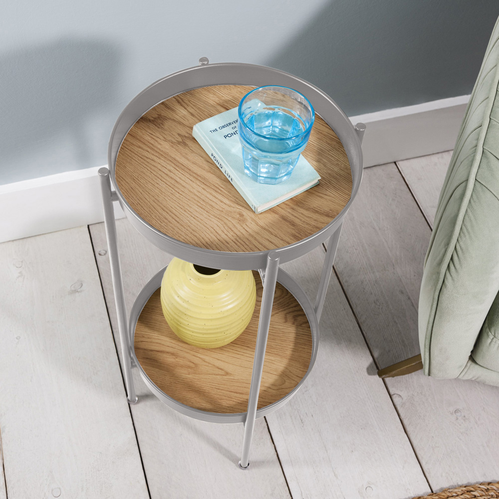 Noa and Nani Solna Single Shelf Ultimate Grey Small Side Table Image 3