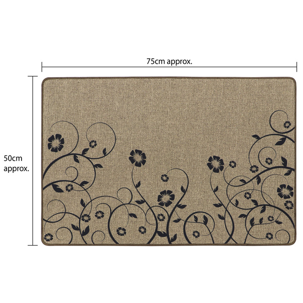 JVL Elegance Trailing Flower Door Mat 50 x 75cm Image 6