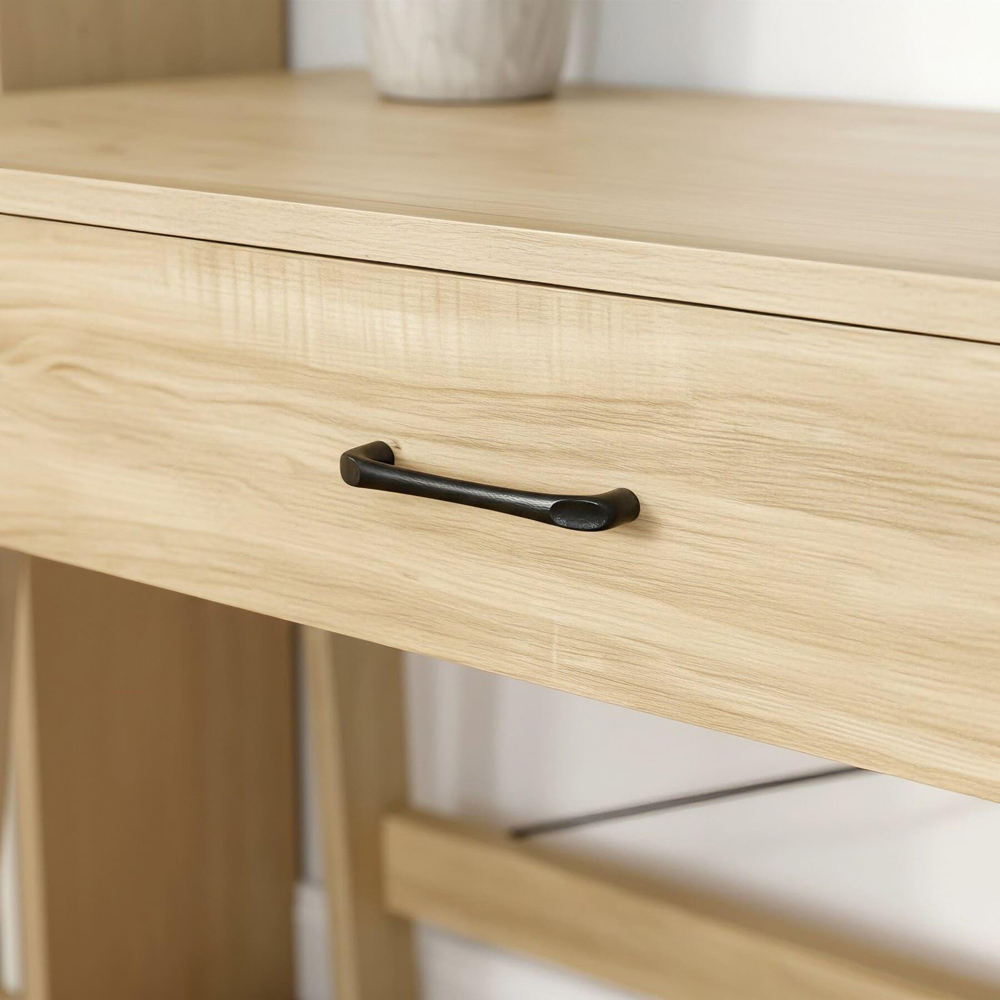 Home Source Winston Single Drawer Oak Effect Desk Image 4