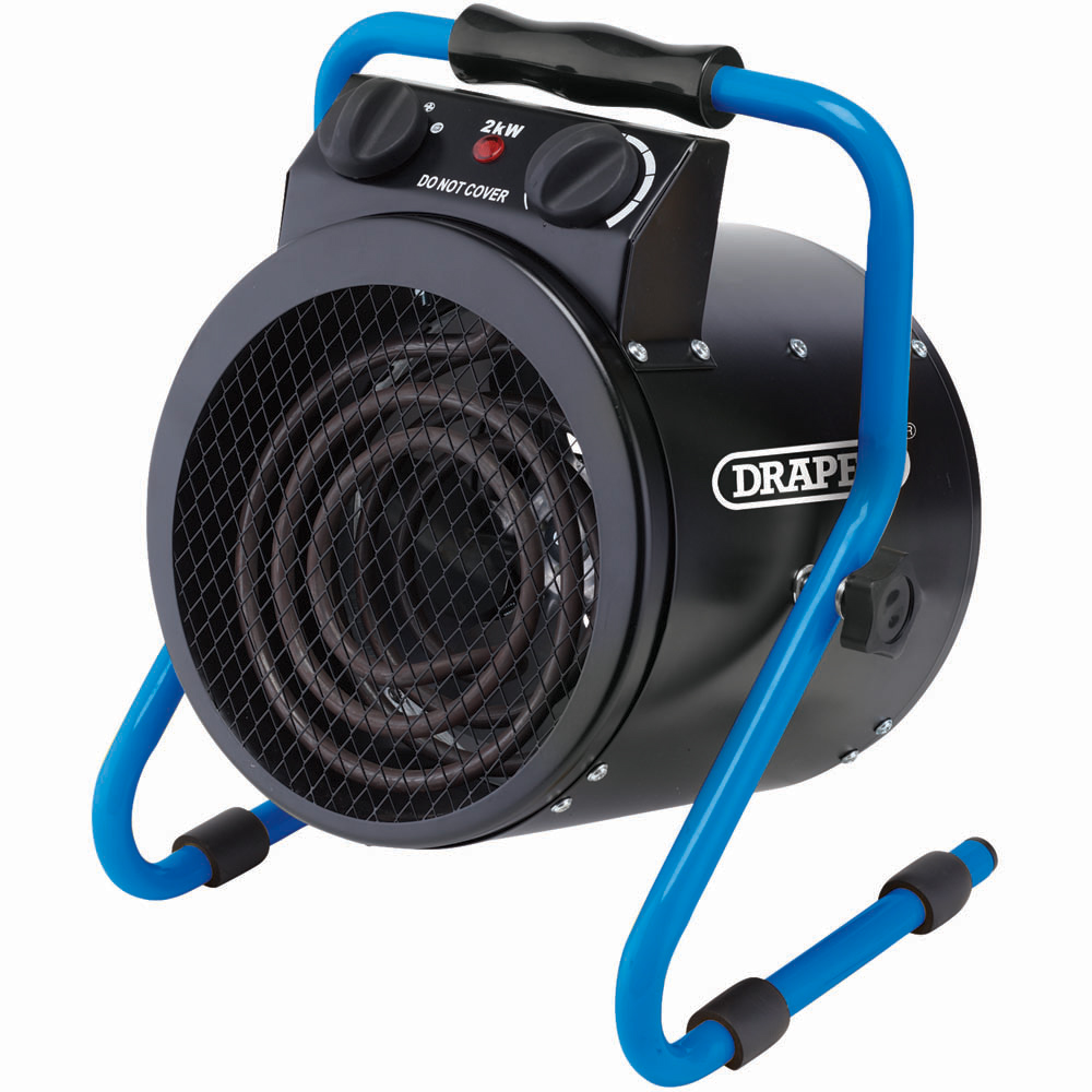 Draper Black Electric Space Heater 2000W Image 1