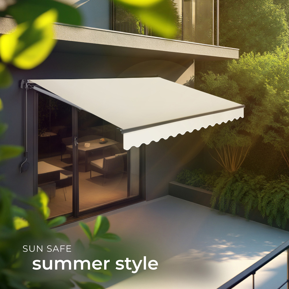 tectake Ornella Beige Retractable Awning 3 x 2.5m Image 7