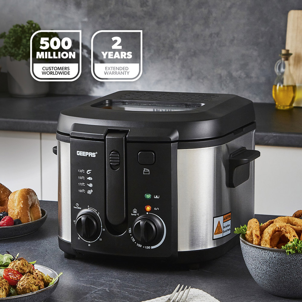Geepas GDF36014 Stainless Steel 3L Deep Fat Fryer 2180W Image 2