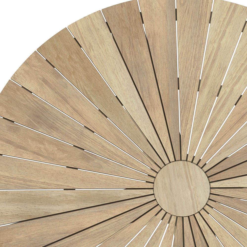 Charles Bentley Delgada 6 Seater Acacia Round Dining Table with Sundial Top Image 3