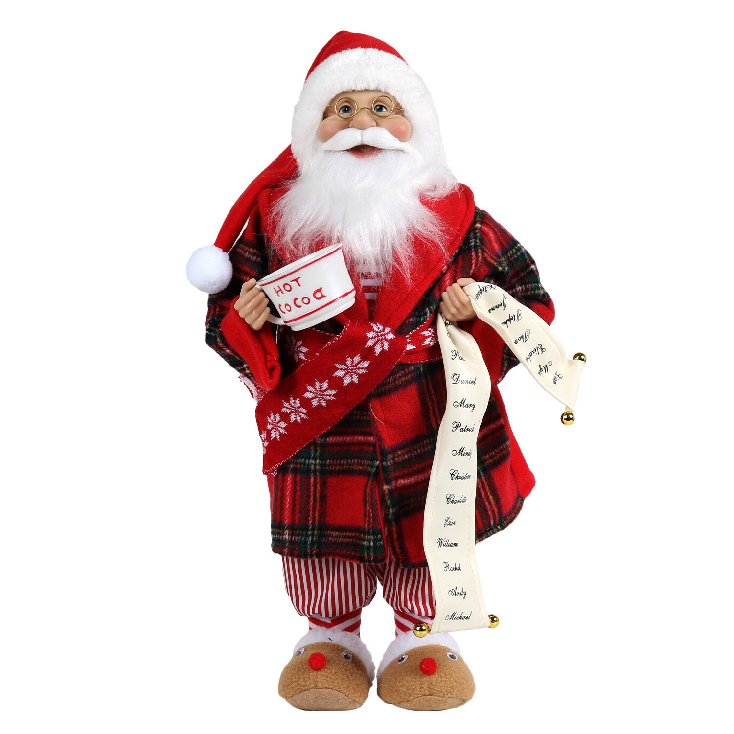 Standing Santa in Pyjamas - Red Image 1