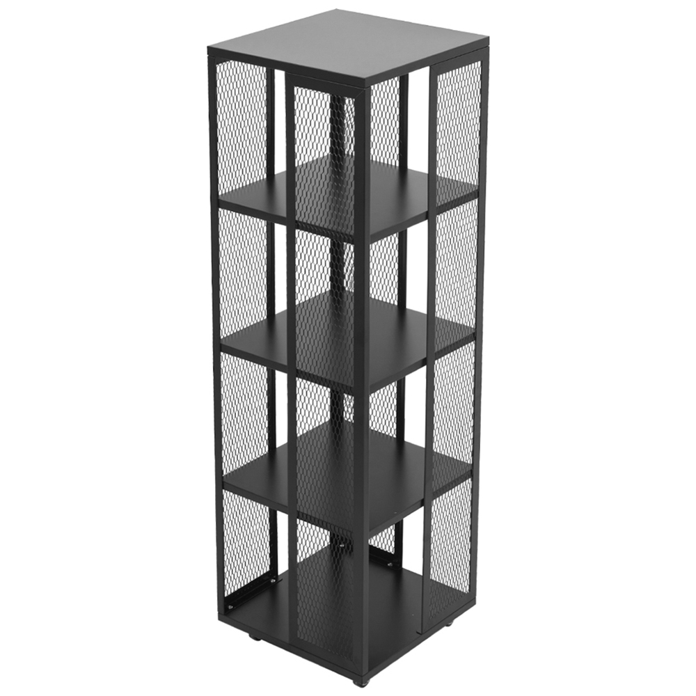 H&O Direct 4 Shelf Metal Storage Rack with Braked Wheels Image 1