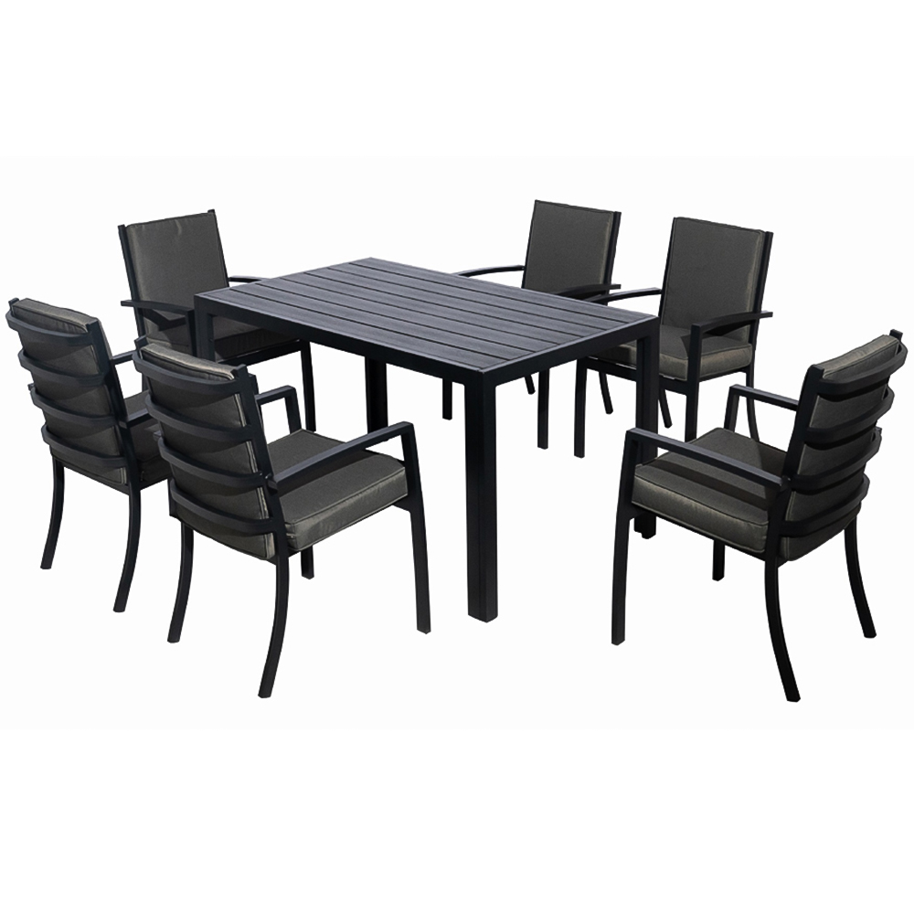 Furniture One 6 Seater Aluminium Garden Dining Set Image 3