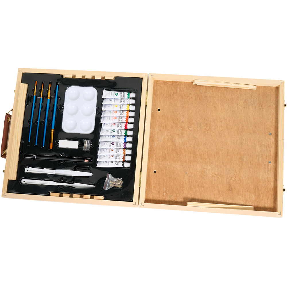 Acrylic Paint Wood Box Set Natural Image 4