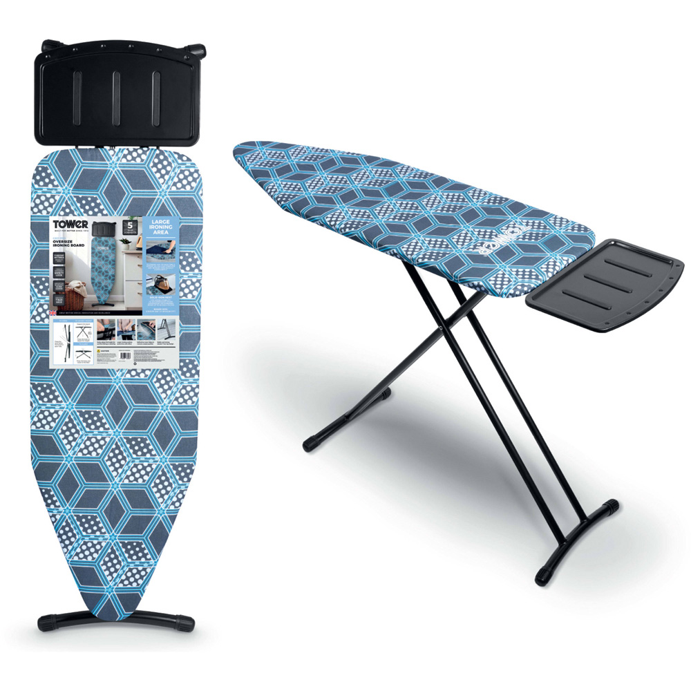 Tower Geo Pro Height Adjustable Oversize Ironing Board Image 3