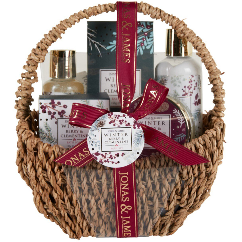 Jonas & James Winter Berry and Clementine Bath Set White and Brown Image 1