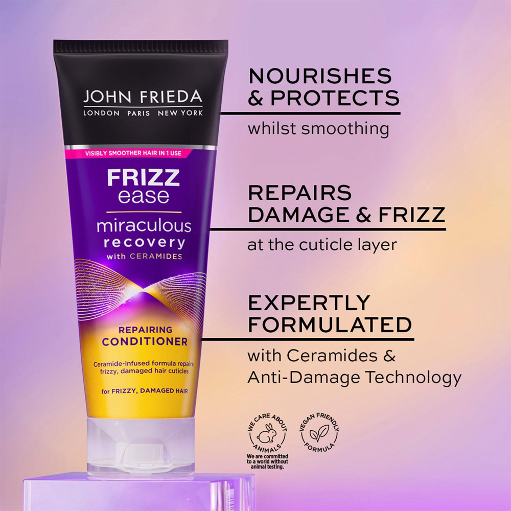 John Frieda Frizz Ease Miraculous Recovery Damaged Hair Care Conditioner 250ml 3 Pack Image 5